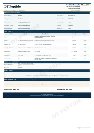 Maritide10 COA